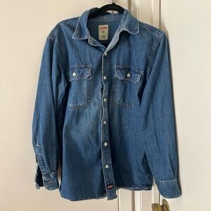 Dickies Denim dark wash button down cotton
